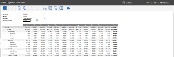 Intelligente Reports TM1 Planning Analytics