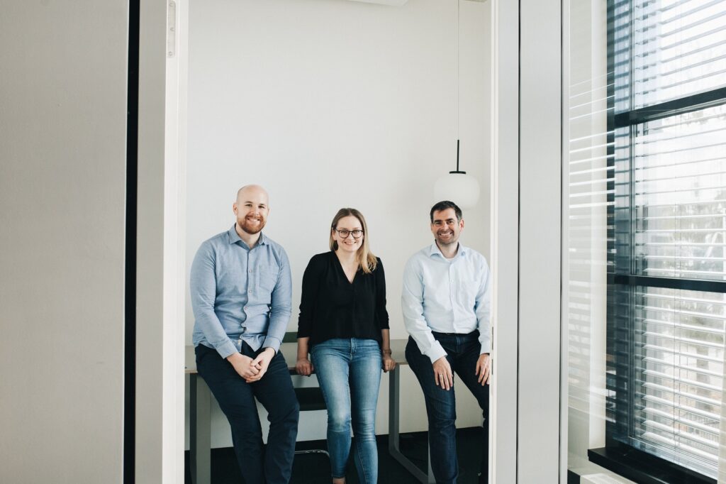 Squared Force: Maximilian Baierl, Jekatherina Fischer, Rainer Frank (v.l.)